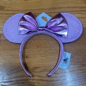 Disney Lilac Sparkle Glitter Minnie Mouse Ears